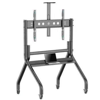 ONKRON TS2080-B mobilus grindinis TV stovas 60–120 colių televizoriams, juodas