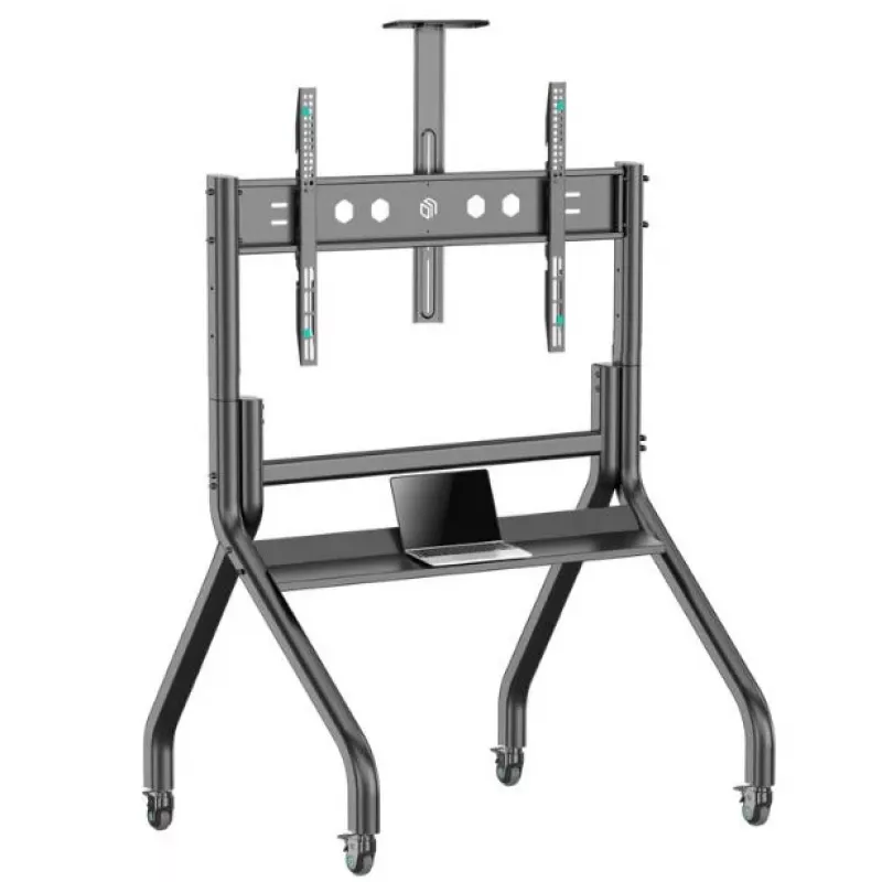 ONKRON TS2080-B mobilus grindinis TV stovas 60–120 colių televizoriams, juodas