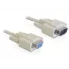 DeLOCK RS-232 serijinis kabelis 1 m, smėlio spalvos, DB-9, 82984