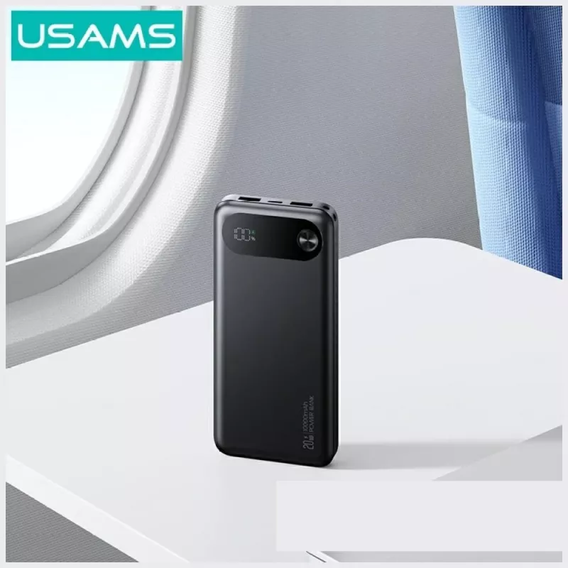 Nešiojamas powerbank usams PB80 10000mAh 20W PD baltas
