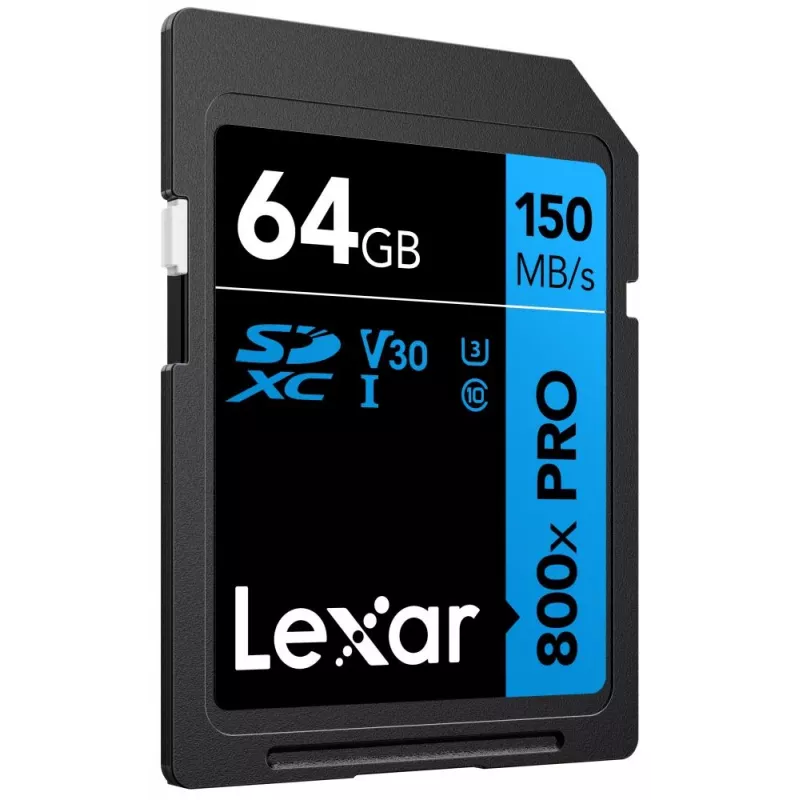 „Lexar“ SDXC atminties kortelė 64 GB UHS-I 800xPRO — Class 10, U3, V30, 150 MB/s