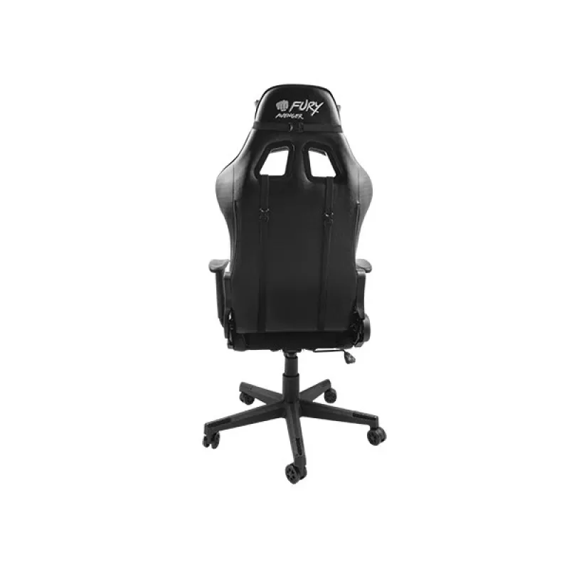 Žaidimų kėdė FURY Avenger XL universali, paminkštinta sėdynė, juoda, balta