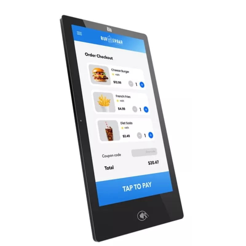 Elo Pay - Viskas viename (Pilnas sprendimas) - 1 x Snapdragon 660 2,2 GHz - RAM 4 GB - Flash 64 GB - NFC - WLAN: 802,11a/b/g/n/ac, Bluetooth 5,0, NFC - Android 12 - Monitorius: LCD 54,6 cm