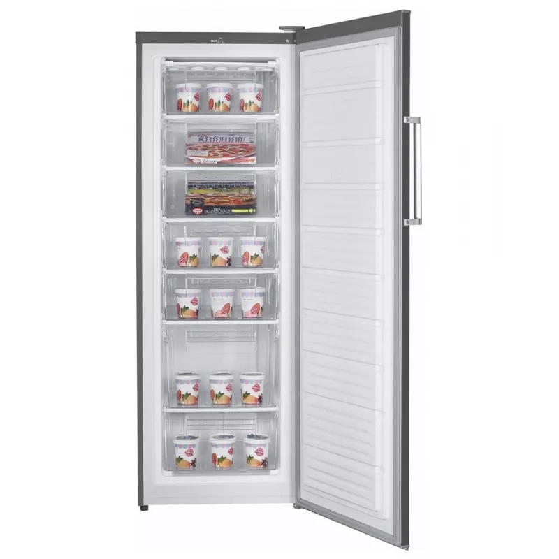 Šaldiklis su stalčiais MPM MPM-245-ZS-17, 242 L, inox, laisvai pastatomas, 7 stalčiai, reversinės durelės