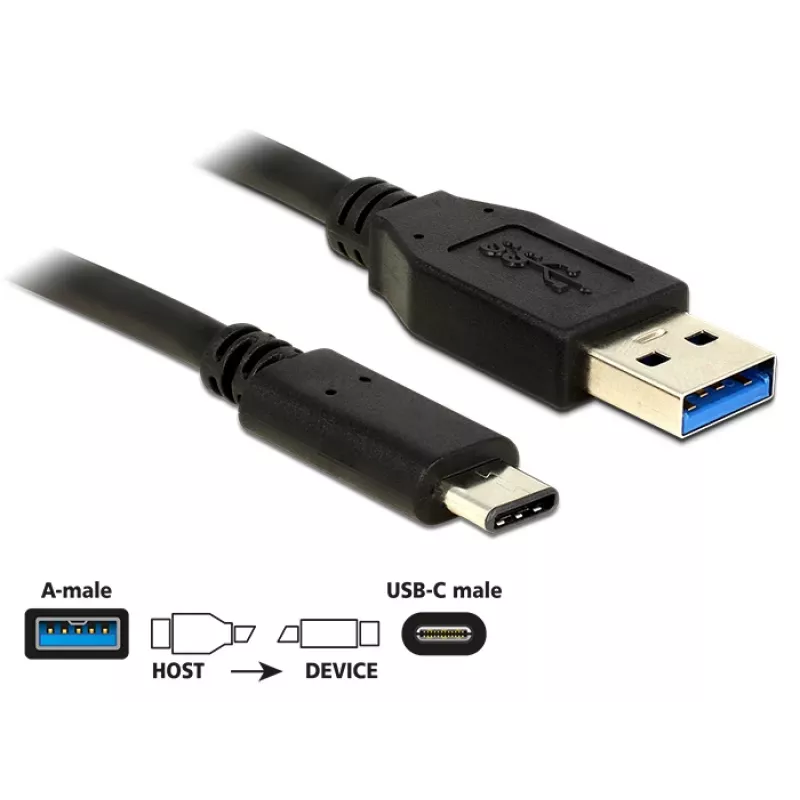 USB laidas DeLOCK 1m USB3.1-C / USB3.1-A 83870