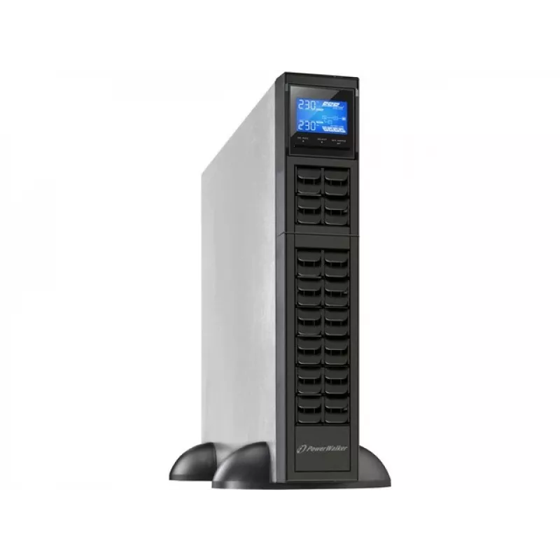 PowerWalker VFI 1000CRM LCD nepertraukiamo maitinimo šaltinis (UPS) Dvigubo keitimo (Online) 1 kVA 800 W 3 AC lizdai