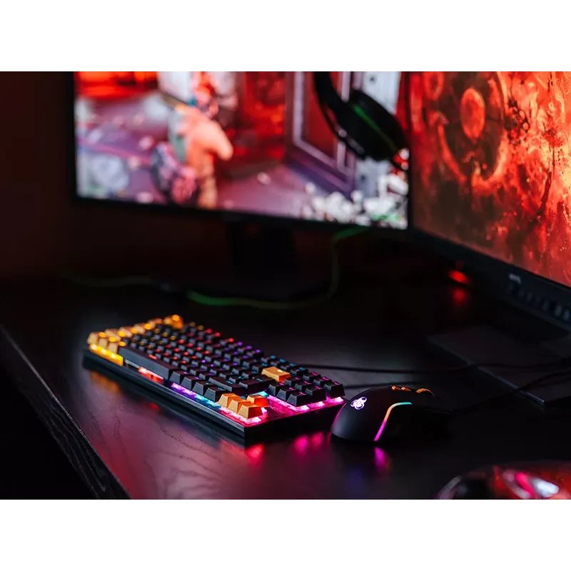 Tracer HORNET 87 klaviatūra ir pelė žaidimams USB QWERTY juoda, geltona