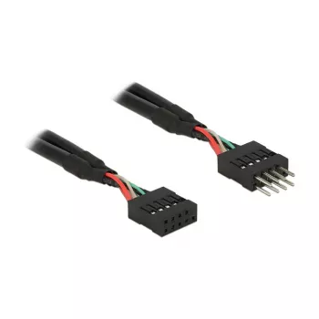 Vidinis USB 2.0 lizdo ilginimo kabelis DeLOCK 0,1 m 2xUSB2.0 10 kontaktų (83872)
