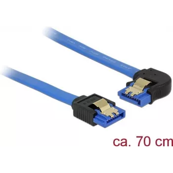 SATA laidas DeLOCK 84986 0,7 m SATA 7-pin juodas mėlynas