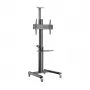 Grindinis TV stovas Gembird TVS-70T-02 37–70 col., 70 kg, VESA 200x200–600x400, pakreipiamas, reguliuojamas aukštis, ratukai