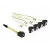 SCSI kabelis DeLOCK 85685 Juodas Geltonas 1 m 1 x Mini SAS HD SFF-8643 4 x SATA 7 pin