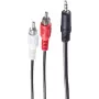 ShiverPeaks garso kabelis 3,5 mm / 2 x RCA 1,5 m