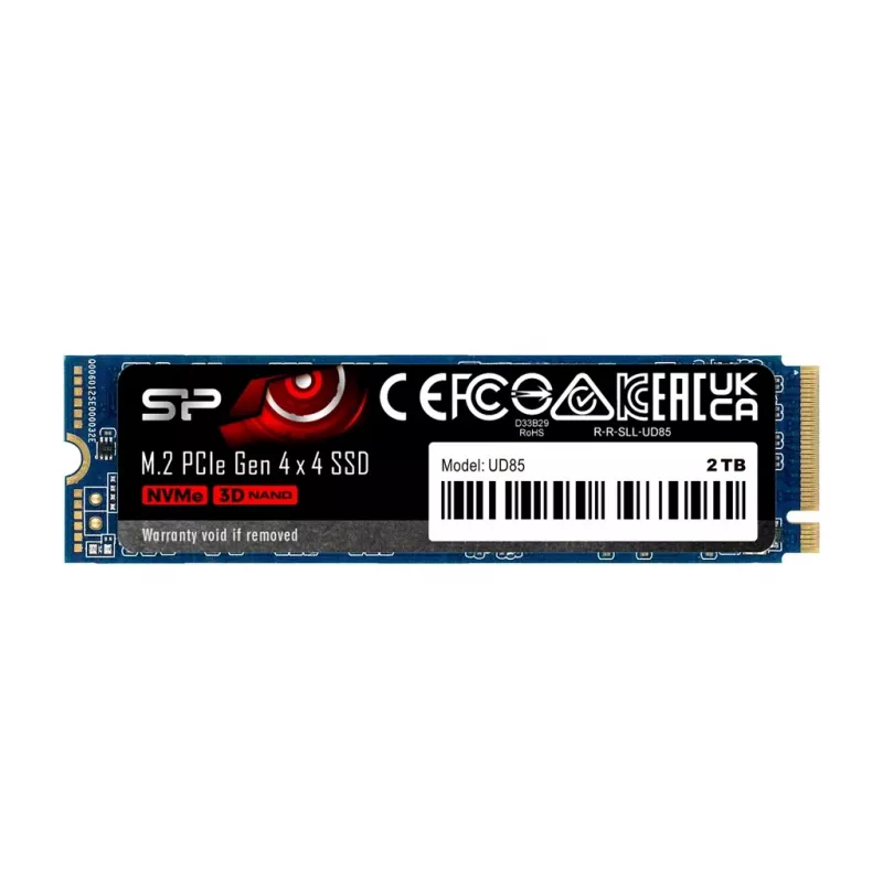 M.2 SSD Silicon Power 250 GB PCIe 4.0 NVMe UD85 — 2280, Skaitymas 3300 MB/s, Rašymas 1300 MB/s