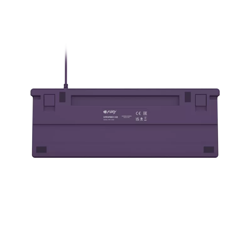 NATEC Fury Gaming Klaviatūra Kanabo K2 US balta foninė šviesa pilka-violetinė