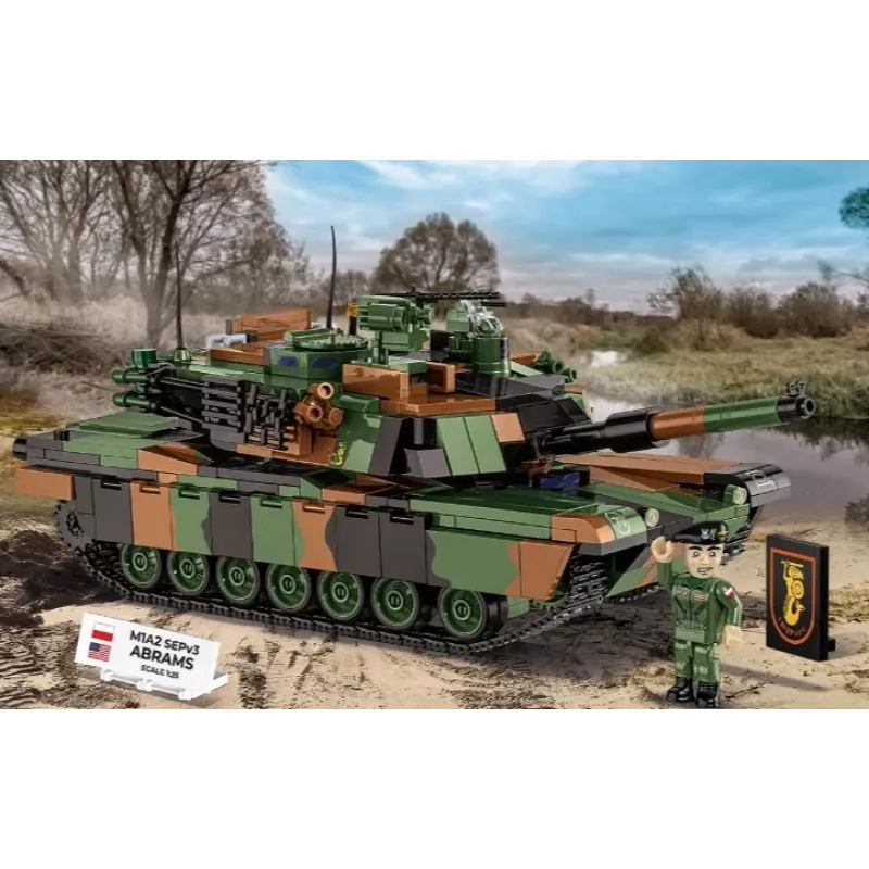 Konstruktorius Cobi M1A2 SEPV3 Abrams su 1065 kaladėlių