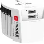 SKROSS MUV USB pasaulinis adapteris su 2x USB jungtimis