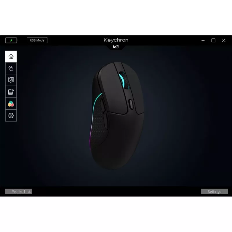 Belaidė žaidimų pelė Keychron M3 RF 2,4 GHz + Bluetooth 26000 DPI balta