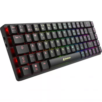 Sharkoon PureWriter W65 Belaidė žaidimų klaviatūra RF 2,4 GHz QWERTZ vokiškas išdėstymas Juoda