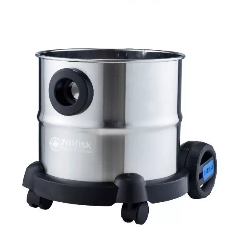 Nilfisk MULTI II 22 nerūdijančio plieno būgninis šlapias-sausas dulkių siurblys, 1200 W, su dulkių maišu