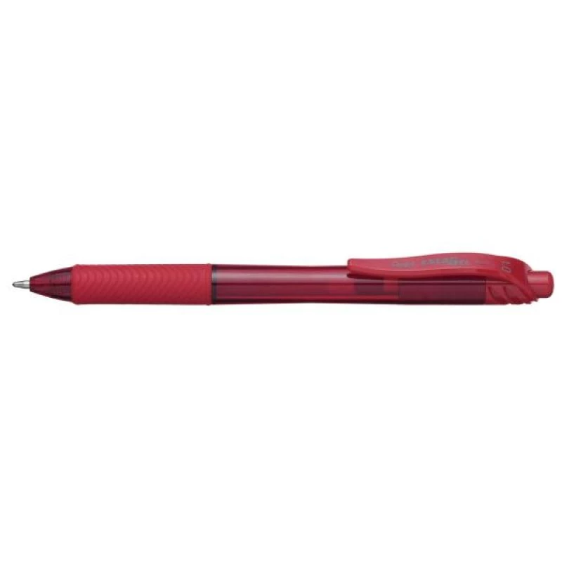 Ištraukiamas rašiklis su segtuku Pentel Energel X 1.0 Raudona