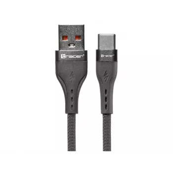 Tracer 47487 USB A - USB C laidas, 1 m, pilka