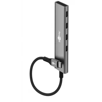 Goobay Slim 4 prievadų USB-C centras USB-C iki 5 Gbit/s