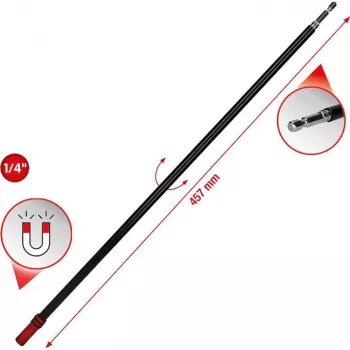 Laikiklis antgaliui KS Tools 514 1/4 inch itin ilgas magnetinis su greitai keičiama mova