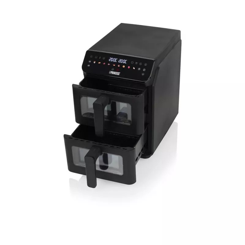 Princess Double Stack Airfryer 182490 | Dvigubi krepšiai 2x5,6 L | 3000 W | Juoda