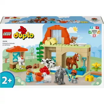 Konstruktorius LEGO DUPLO Ūkio gyvūnų priežiūros rinkinys 10416 – 74 detalės, 2 figūrėlės, nuo 2 metų