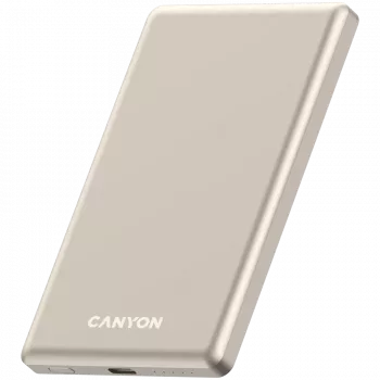Canyon OnPower 505 – Powerbankas 5000 mAh, USB-C PD 20W, belaidis magnetinis įkrovimas
