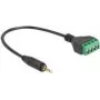 DeLOCK garso laidas 0,2 m 2,5 mm Terminal Juodas Žalias 66256