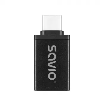 Savio AK-80 vaizdo kabelio adapteris 0 m USB-A į USB-C juodas