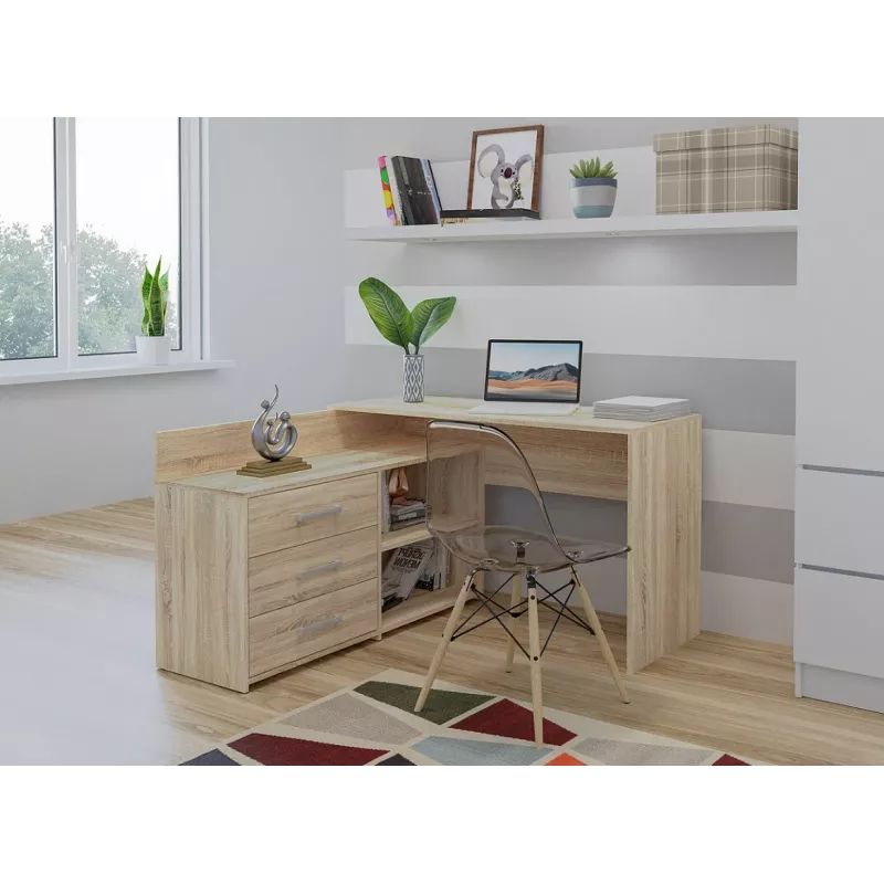 Topeshop DANY SONOMA KPL kompiuterio stalas ąžuolo spalva