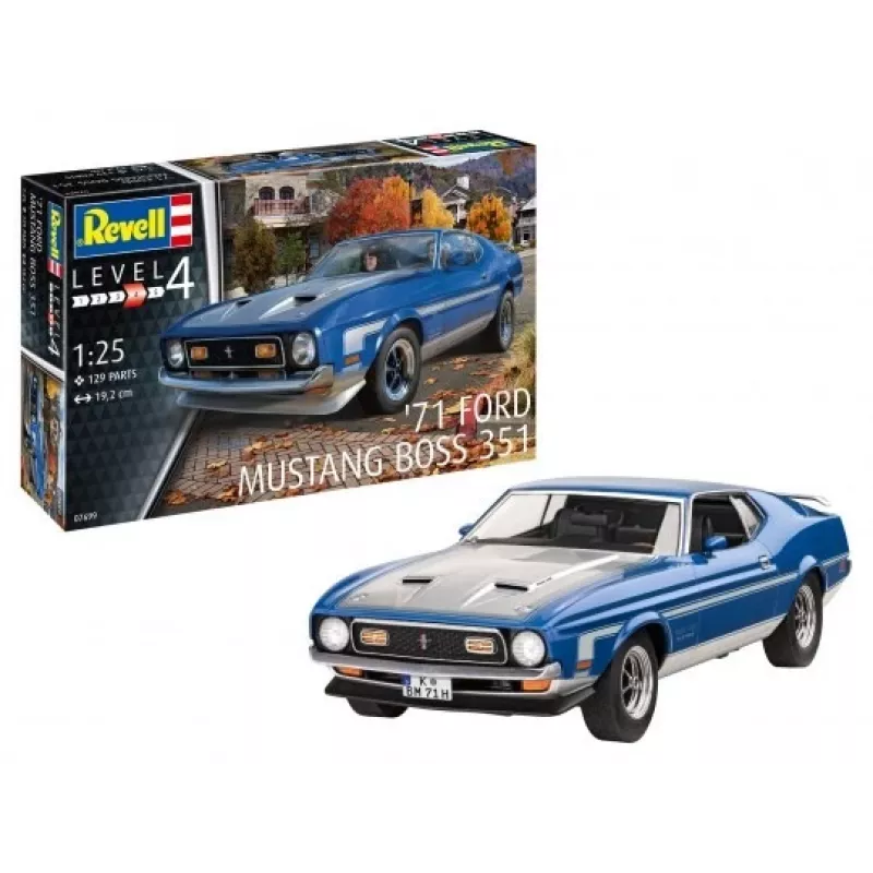 Plastikinis modelis automobilio REVELL Ford Mustang Boss 351 1:25 mastelio surinkimo rinkinys