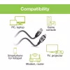 Techly ICOC U3C-RJ45-010 USB-C į Gigabit Ethernet adapterio kabelis, 1 m, juodas/sidabrinis