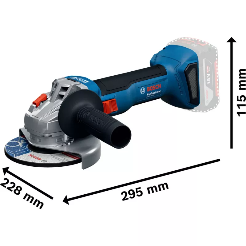 Profesionalus Bosch įrankių rinkinys GBH 18V-22 + GSR 18V-65 + GWS 18V-8, mėlynas, 2x Li-Ion akumuliatorius 5,0 Ah, 3 L-BOXX dėžėse