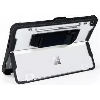 Apsauginis dėklas su rankiniu dirželiu jt berlin, skirtas Microsoft Surface Pro 12 colių 1-osios kartos, juodas permatomas