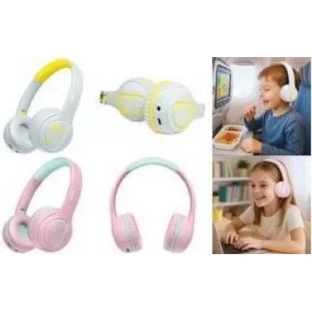 LogiLink BT0073BL Ausinės ant galvos Bluetooth Laidinės Šviesiai mėlyna Geltona sulankstomos (BT0073BL)