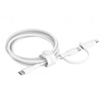 USB laidas Belkin BoostCharge Pro 1,5 m USB-C / USB-C ir Lightning, baltas