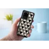 Apsauginis dėklas iKins Samsung Galaxy S20 Ultra – piramidės raštas, juodas