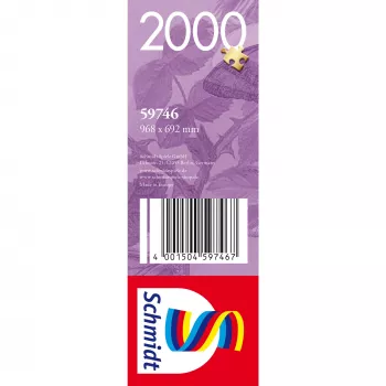 Dėlionė Schmidt Spiele Gražus drugelių sodas – 2000 dalių, modelis 59746