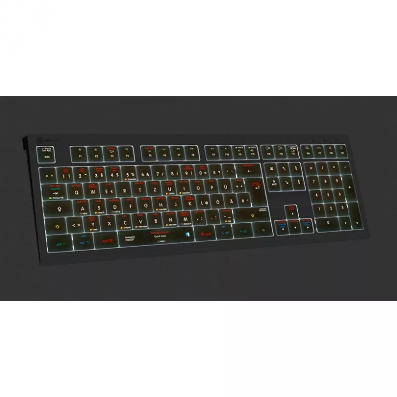 Logickeyboard LKB-OSX-A2M-DE klaviatūra USB QWERTZ vokiška juoda