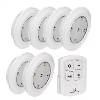 Maclean Energy MCE165 nuotolinio valdymo LED lempučių rinkinys, AAA baterijos, 6 vienetai rinkinyje