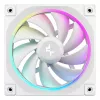 Korpuso ventiliatorius DeepCool FL12 WH 3 vnt. komplektas, 120×120×25 mm, 2150 RPM, 55 CFM, skysčių dinaminis guolis, PWM, daugiaspalvis LED, 4 kontaktų