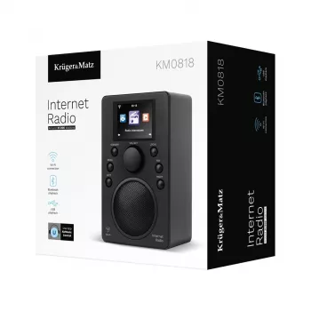 Internetinis radijas Kruger & Matz KM0818.1 su Wi‑Fi, Bluetooth, USB ir žadintuvu