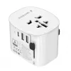 Kelioninis adapteris GEMBIRD TPA-EU2A1C15-01-W — 15W, kištukas E tipas, 2× USB-A + 1× USB-C, 100–250V