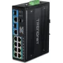 TRENDnet TI-BG104 - pramoninis jungiklis - nevaldomas - 4 x 10/100/1000 (PoE++) + 4 x 10/100/1000 (PoE+) + 2 x Combo Gigabit SFP/RJ-45 - montuojamas ant DIN bėgio, ant sienos