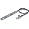 Delock 64273 plonas 7 prievadų USB šakotuvas, USB Type-C arba Type-A į 1x USB 5 Gbps Type-A + 6x USB 2.0 Type-A