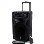 Nešiojama karaoke kolonėlė MANTA SPK5021PRO 80W RMS, 12 col. žemų dažnių garsiakalbis, Bluetooth, baterija iki 5 val., SD/USB, mikrofono ir gitaros įėjimai