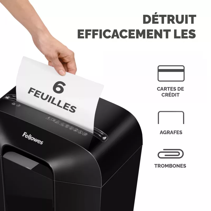 Smulkintuvas Powershred LX25, juodas, 11,5 L, kryžminis pjovimas, 6 lapų talpa